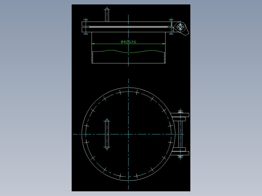 HG21516-95回转盖板式平焊法兰人孔 B-400-0.6