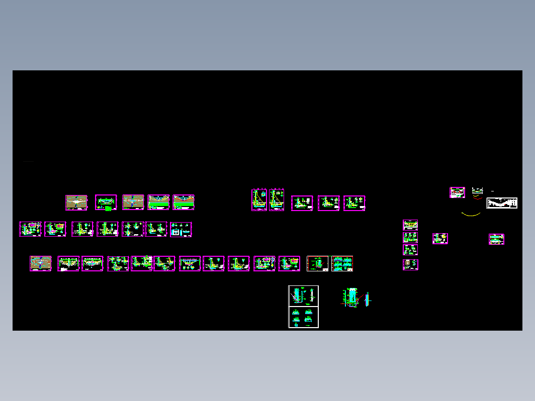 某地大型的重力坝全套设计CAD图纸