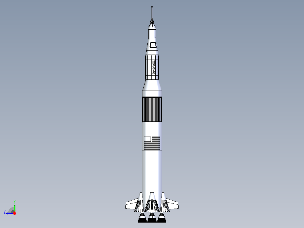 土星五号运载火箭简易模型