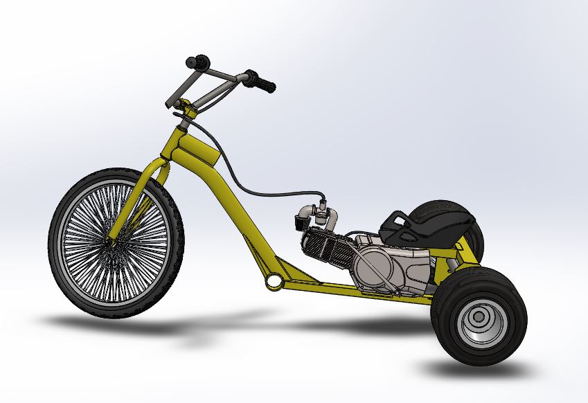 机动三轮车结构 Motorized tricycle