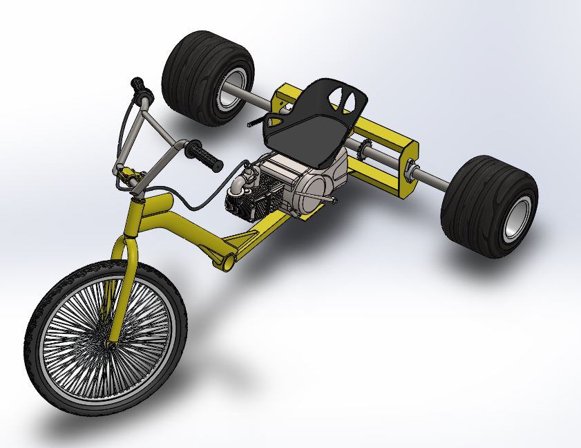 机动三轮车结构 Motorized tricycle