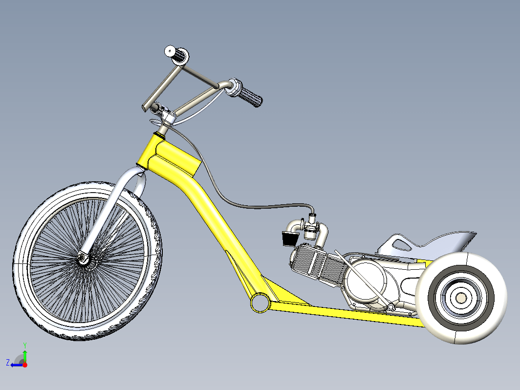 机动三轮车结构 Motorized tricycle