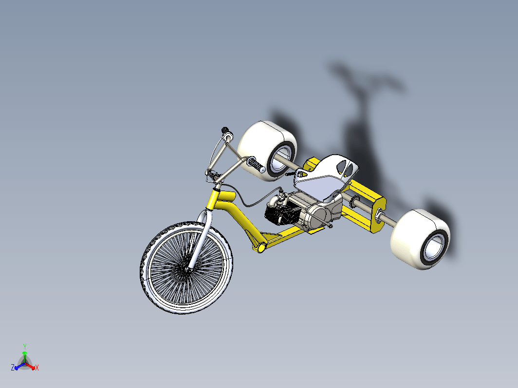 机动三轮车结构 Motorized tricycle