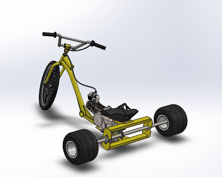 机动三轮车结构 Motorized tricycle