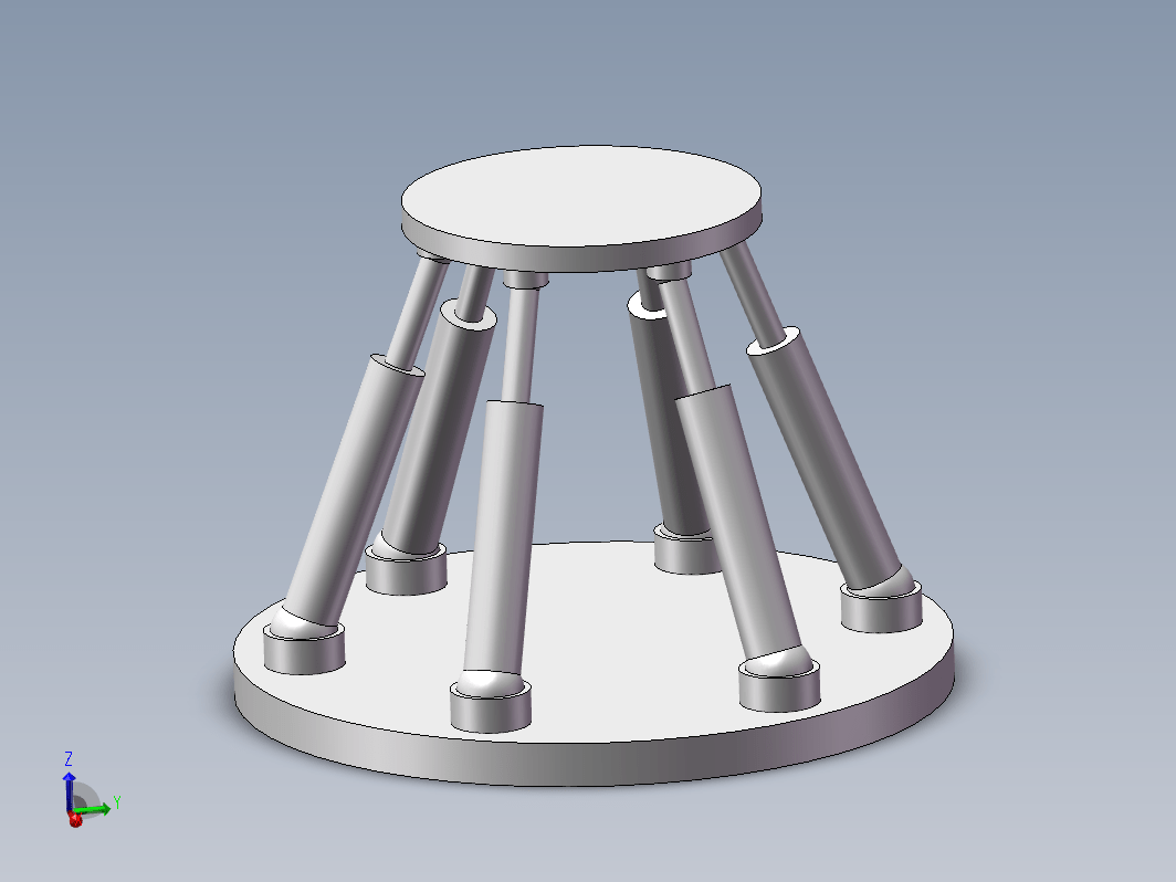 六自由度液压运动平台的自动控制设计+CAD+说明书