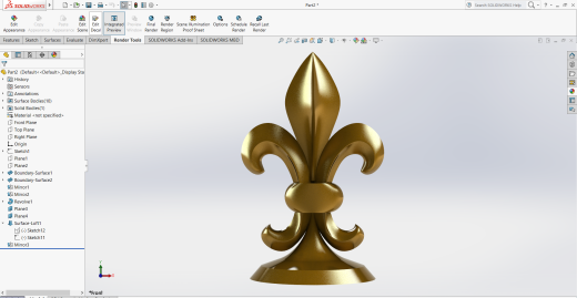 Solidworks 中的曲面建模缩略图