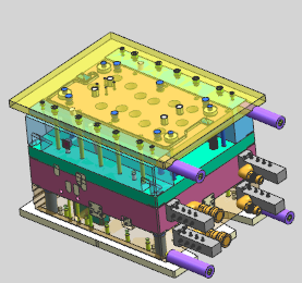 室外防水旋转插座底壳注塑模具设计