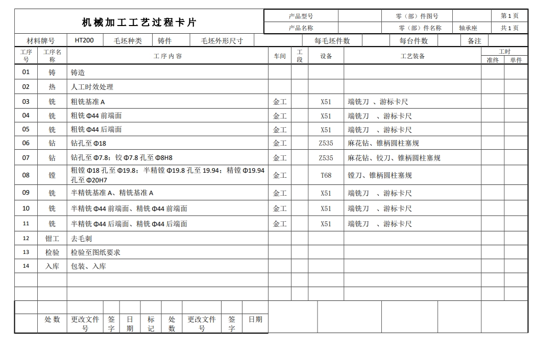 轴承座加工工艺规程及夹具三维UG6.0带参+CAD+说明书