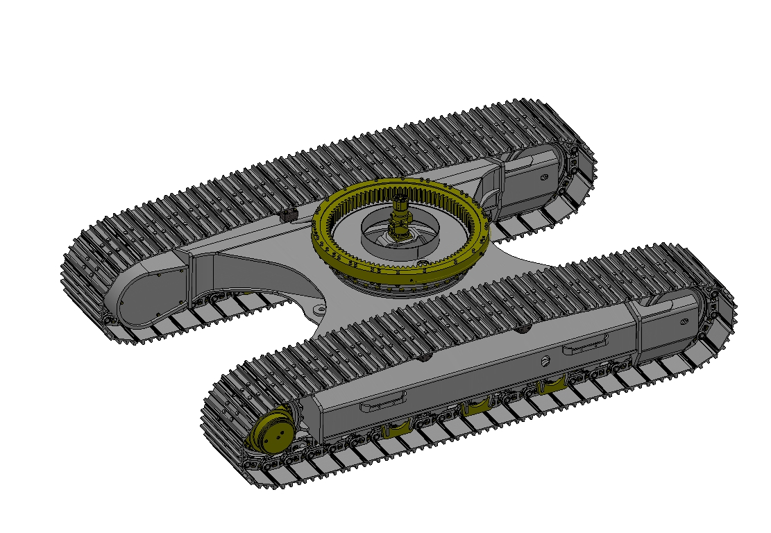 36吨履带挖掘机底盘三维SW2011无参