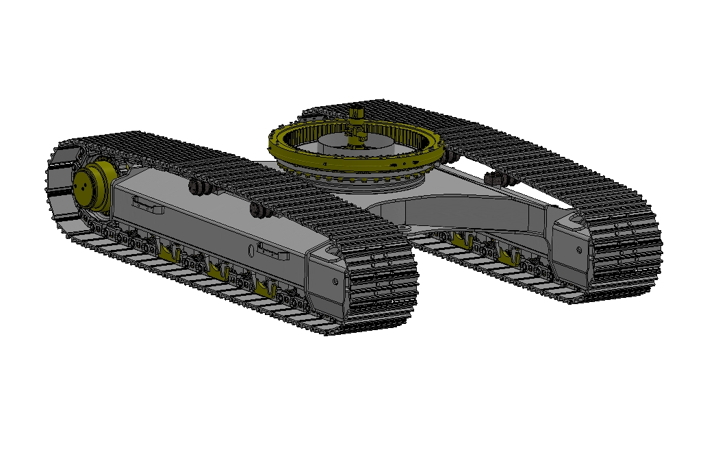 36吨履带挖掘机底盘三维SW2011无参
