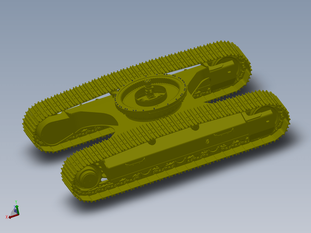 36吨履带挖掘机底盘三维SW2011无参