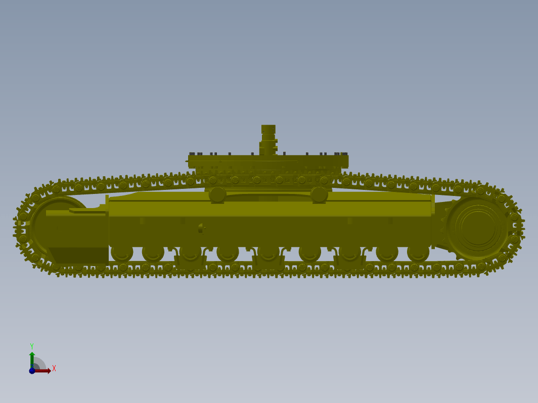 36吨履带挖掘机底盘三维SW2011无参