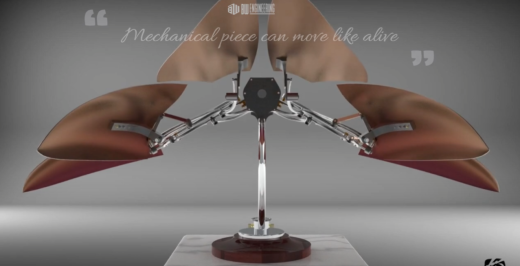 Kinetic Sculpture机械鸟摆件结构缩略图