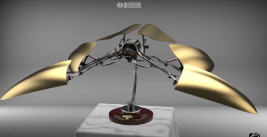 Kinetic Sculpture机械鸟摆件结构缩略图