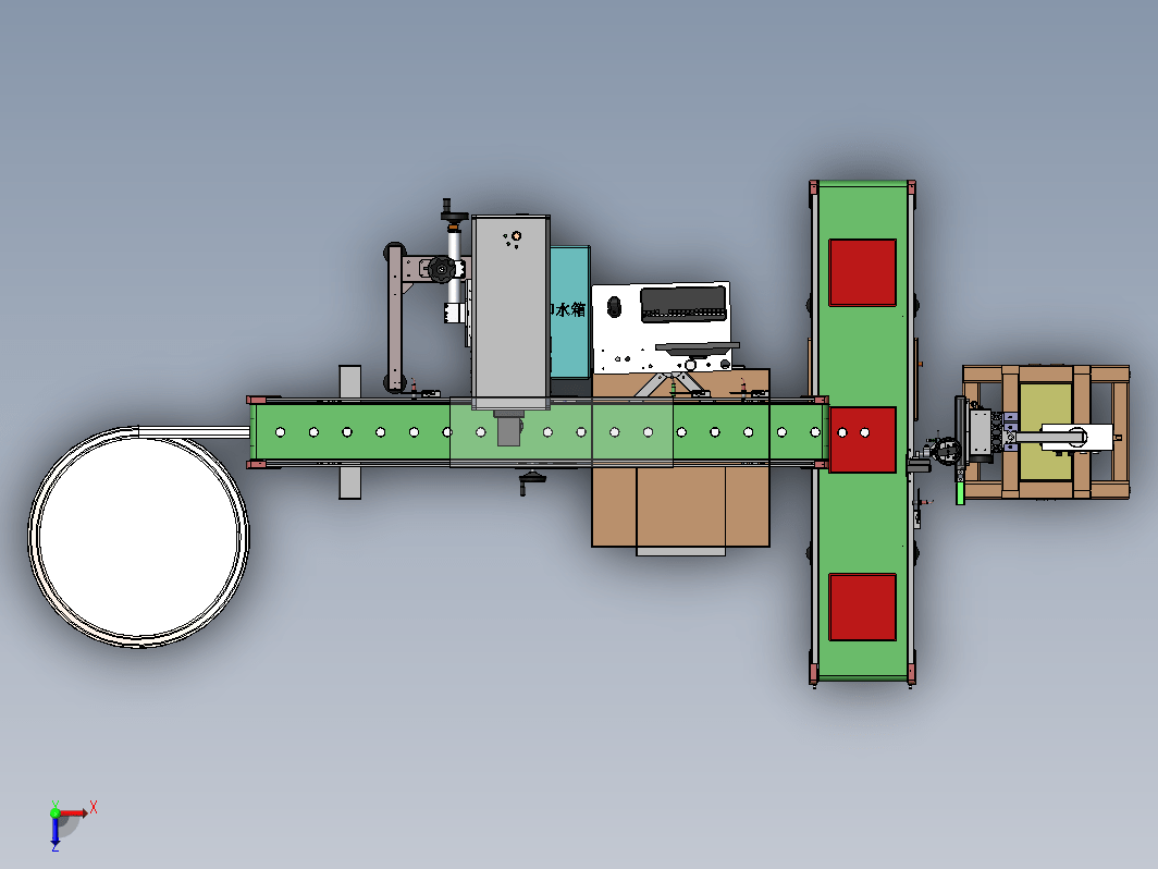 瓶子编码输送线3D图纸 Solidworks设计 附STEP格式