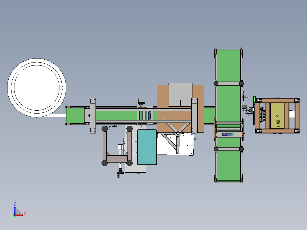 瓶子编码输送线3D图纸 Solidworks设计 附STEP格式