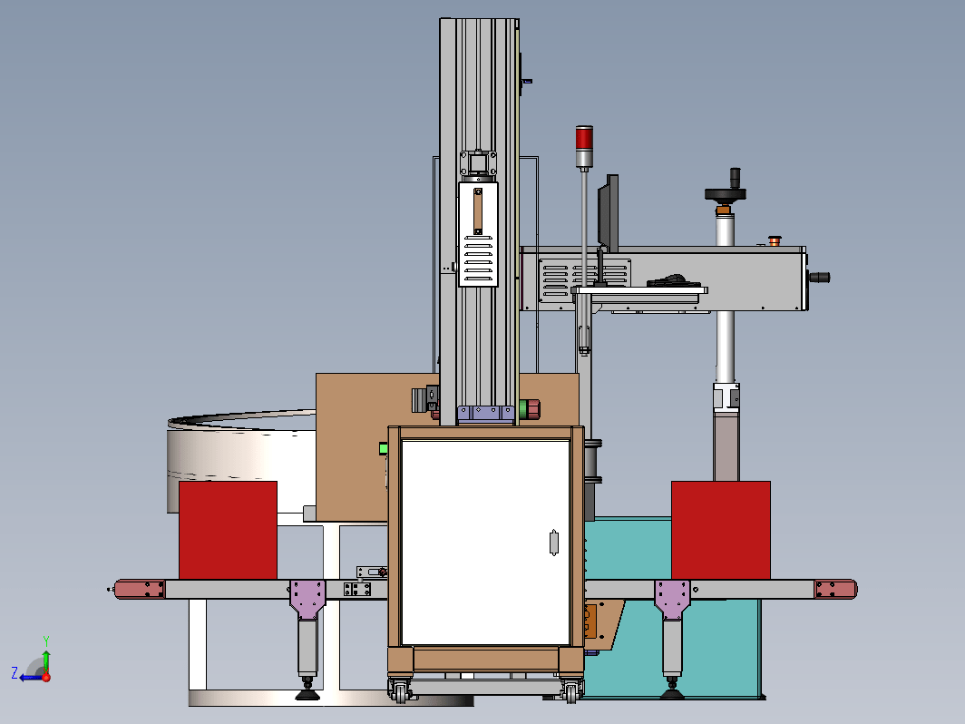 瓶子编码输送线3D图纸 Solidworks设计 附STEP格式