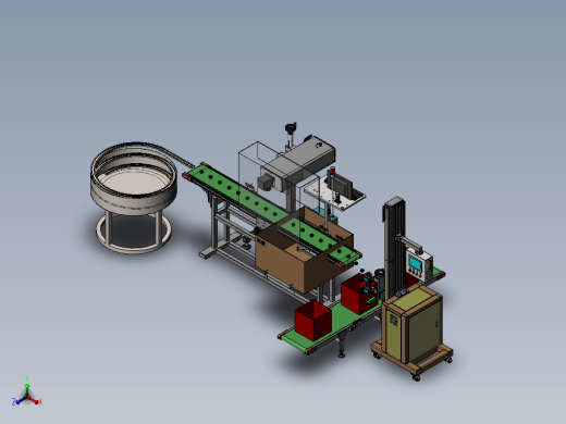 瓶子编码输送线3D图纸 Solidworks设计 附STEP格式缩略图