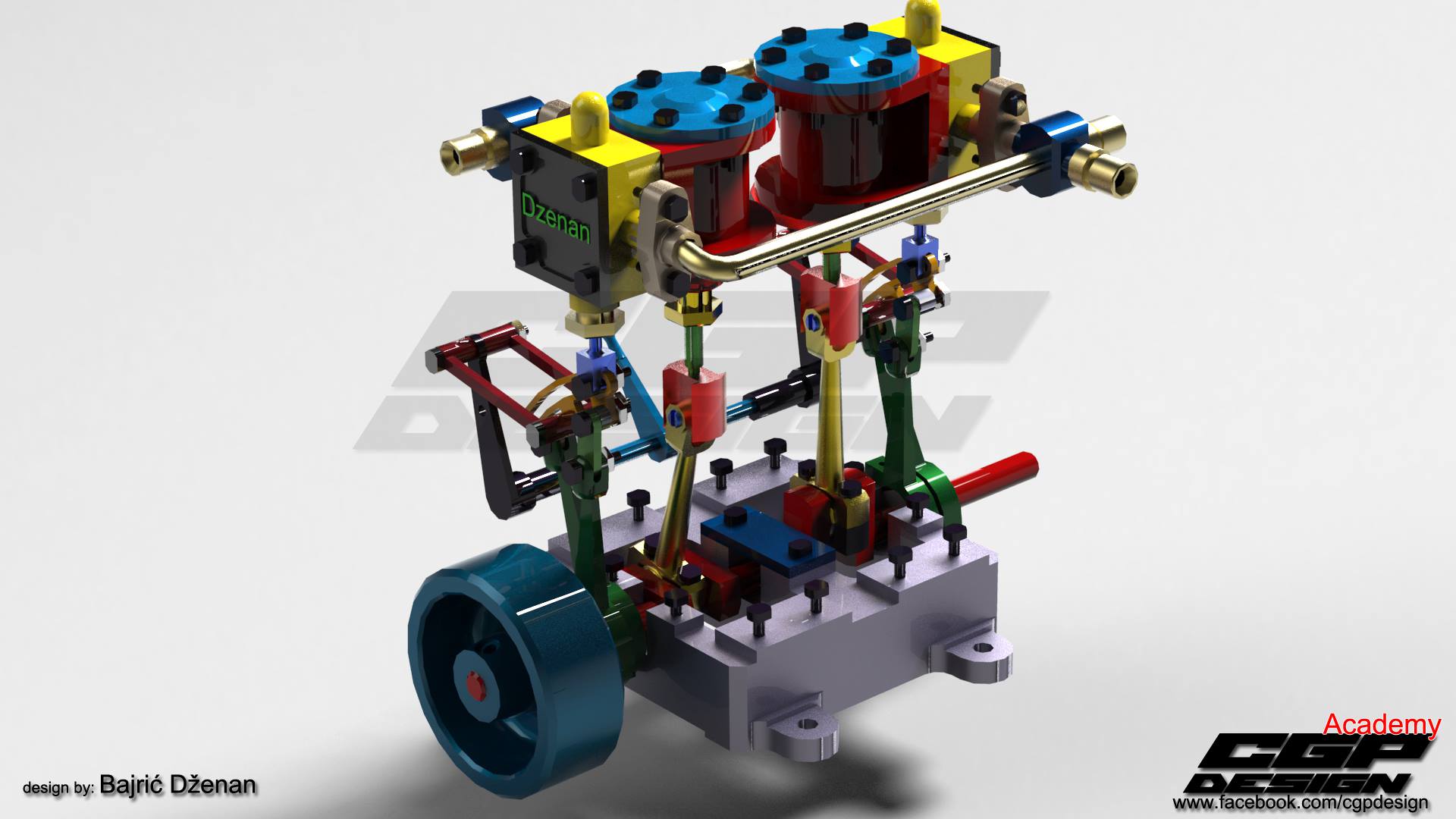 MOTOR SKLOP双缸发动机内部结构