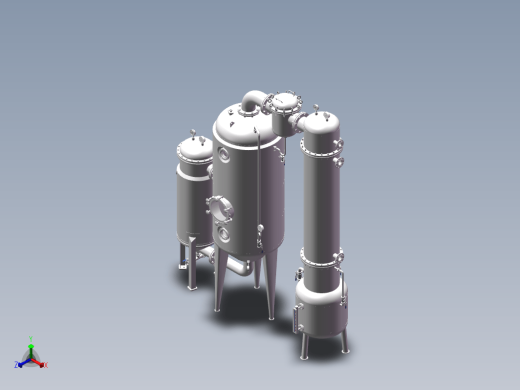 1000型单效蒸发器设计三维SW2014带参+CAD+说明书