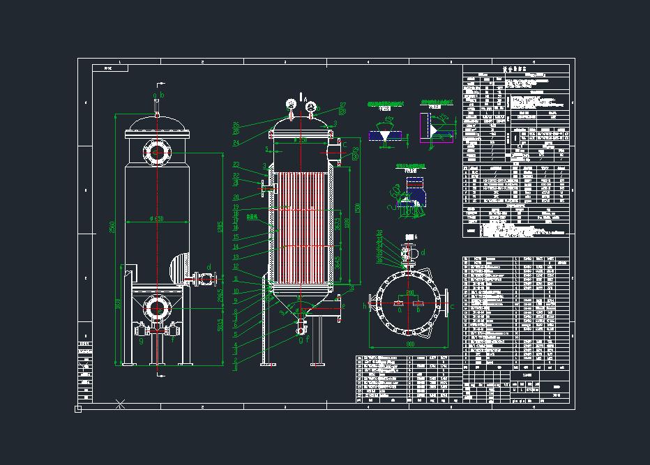 1000型单效蒸发器设计三维SW2014带参+CAD+说明书