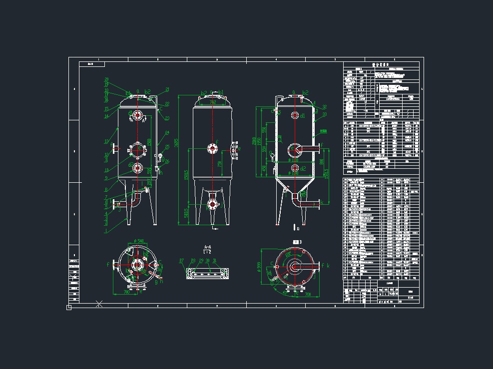 1000型单效蒸发器设计三维SW2014带参+CAD+说明书