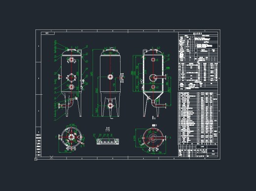1000型单效蒸发器设计三维SW2014带参+CAD+说明书缩略图