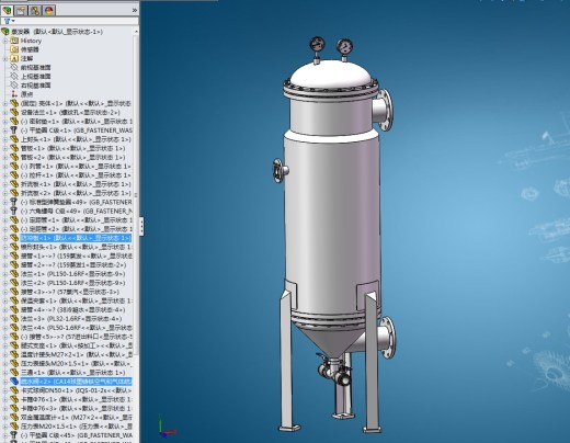 1000型单效蒸发器设计三维SW2014带参+CAD+说明书缩略图