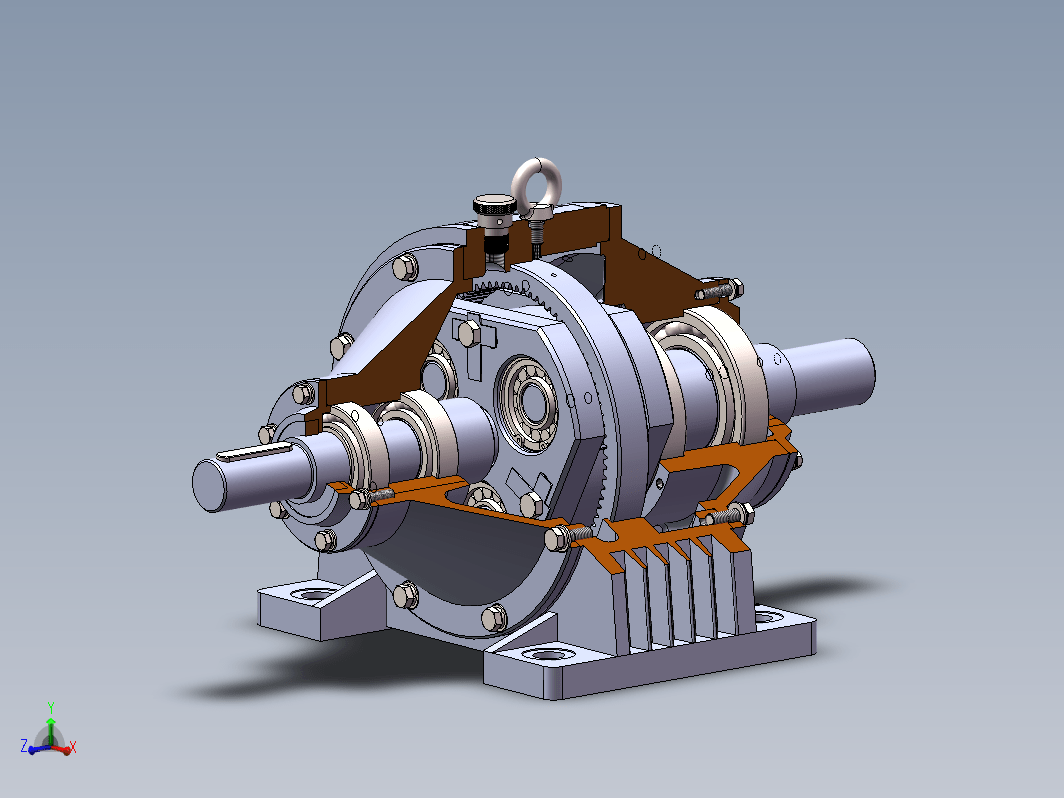 行星齿轮减速机3D剖切