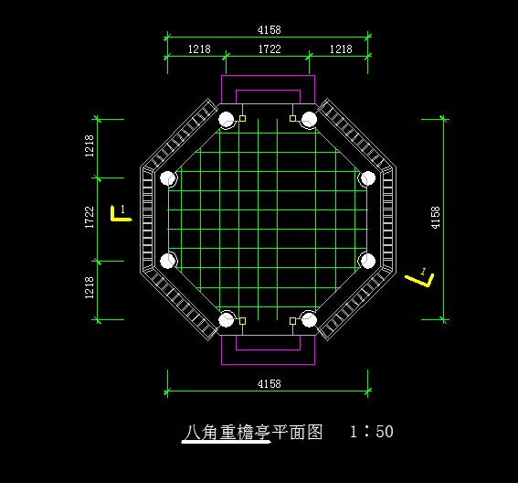 中式风格八角亭