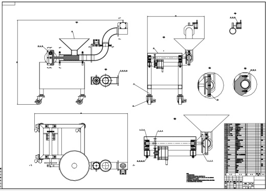 乒乓球发球机CAD+说明书缩略图