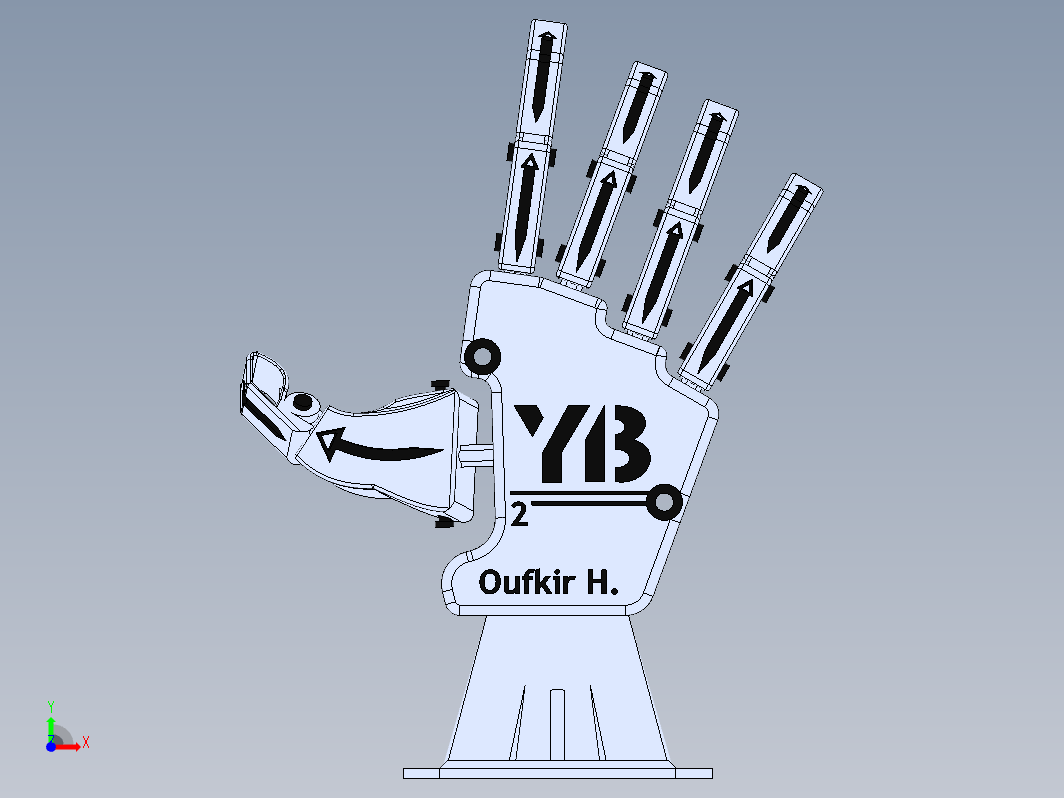 yb2机械手掌简易结构