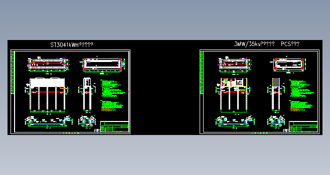 储能电池集装箱和PCS基础结构图