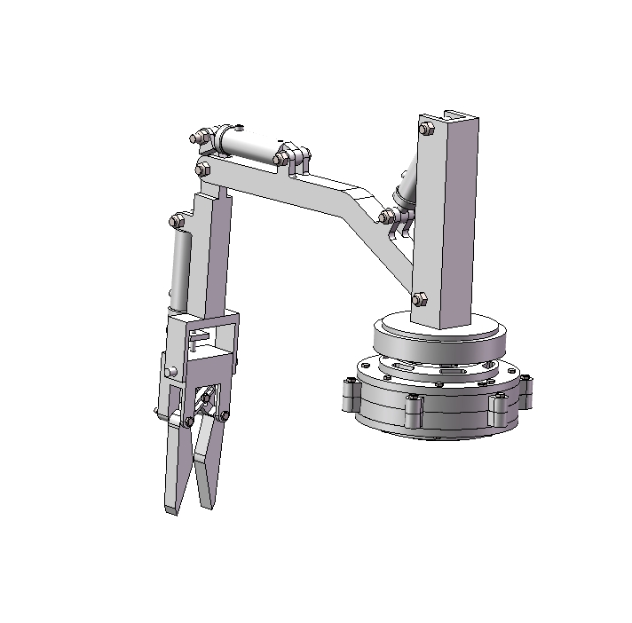 垃圾捡拾装置机器人机械手设计三维SW2020带参+CAD+说明书