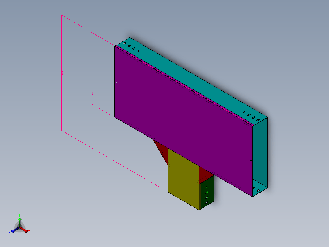 400X200X400平面三通线槽桥架