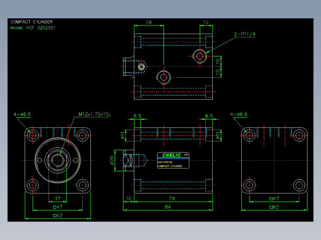 气缸 32x20