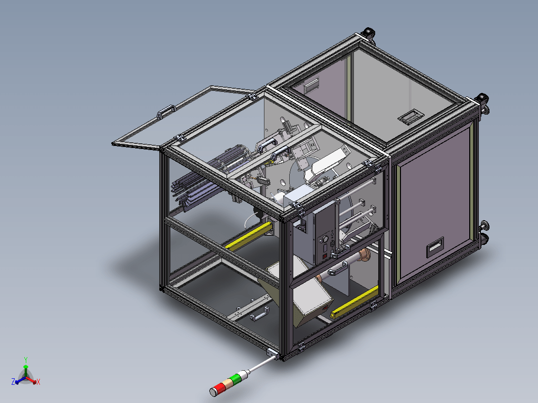 散热片锁螺丝机组装机3D+工程图