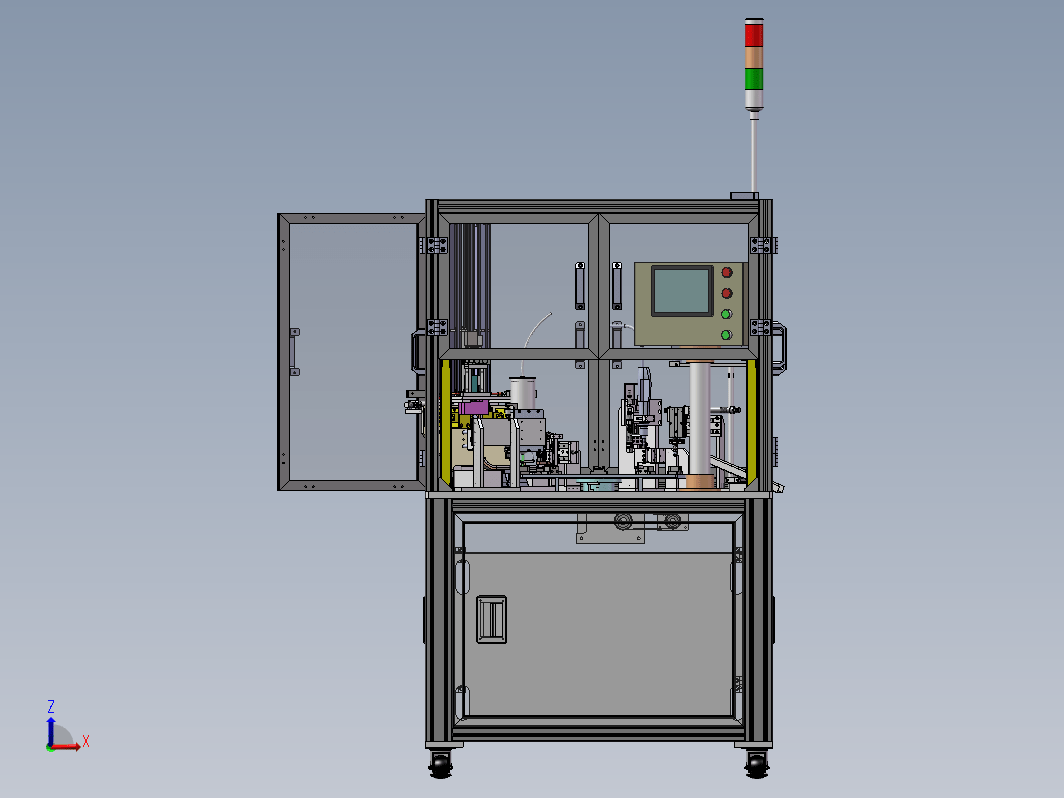 散热片锁螺丝机组装机3D+工程图