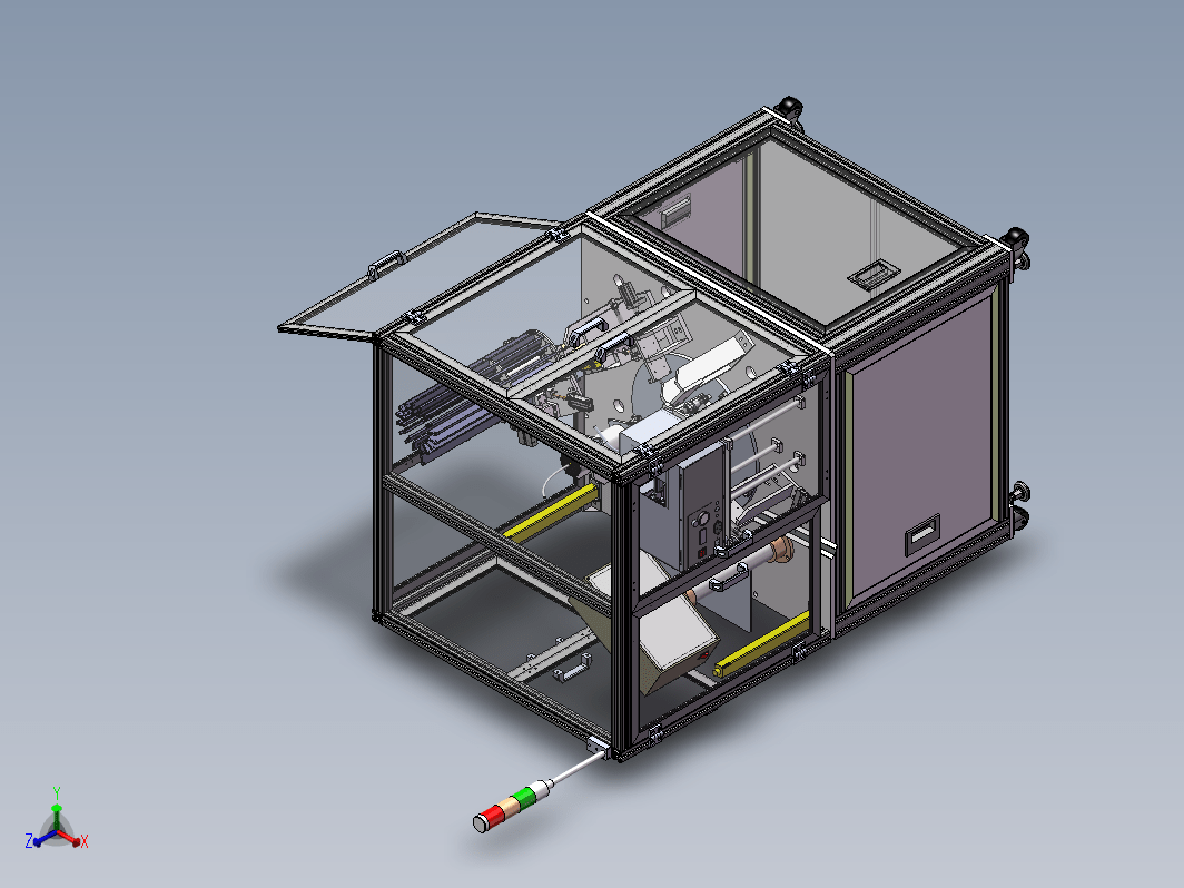 散热片锁螺丝机组装机3D+工程图