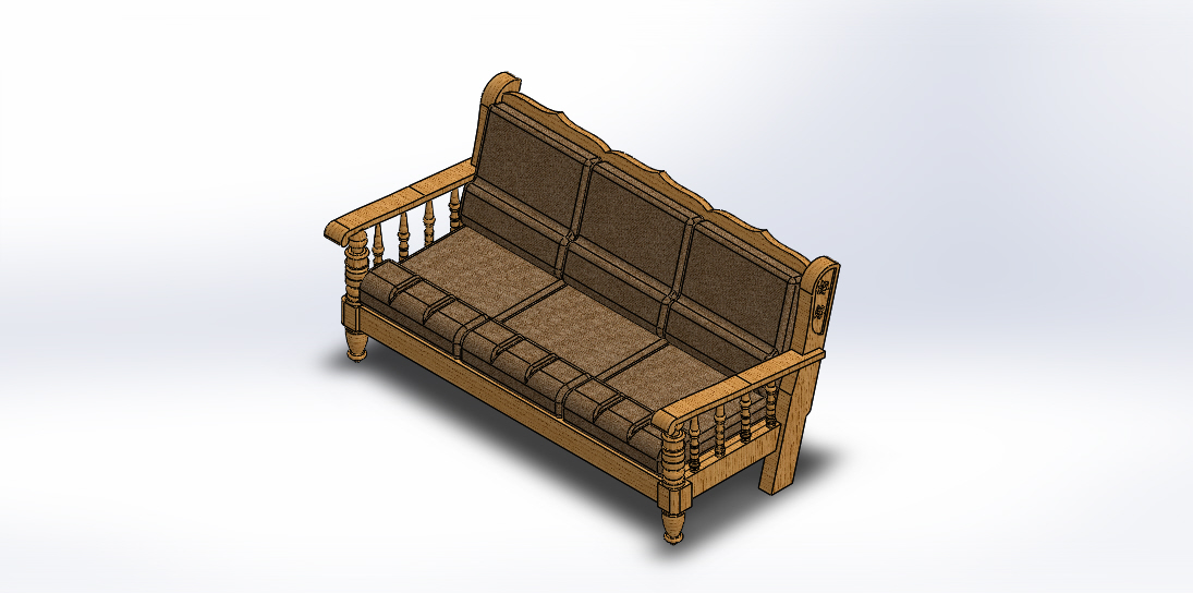 sofa普通木结构沙发