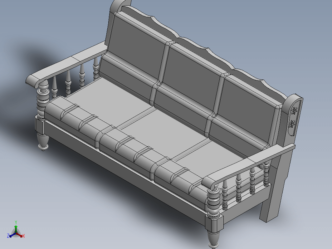 sofa普通木结构沙发