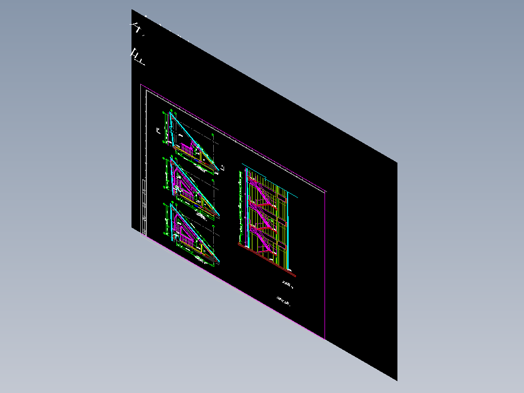 36mX66m双跨门式钢架工业厂房结构设计施工图