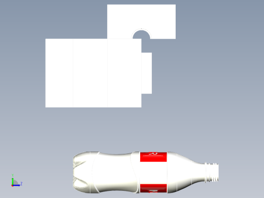 可乐瓶模具3D数模图纸 igs x_t格式缩略图