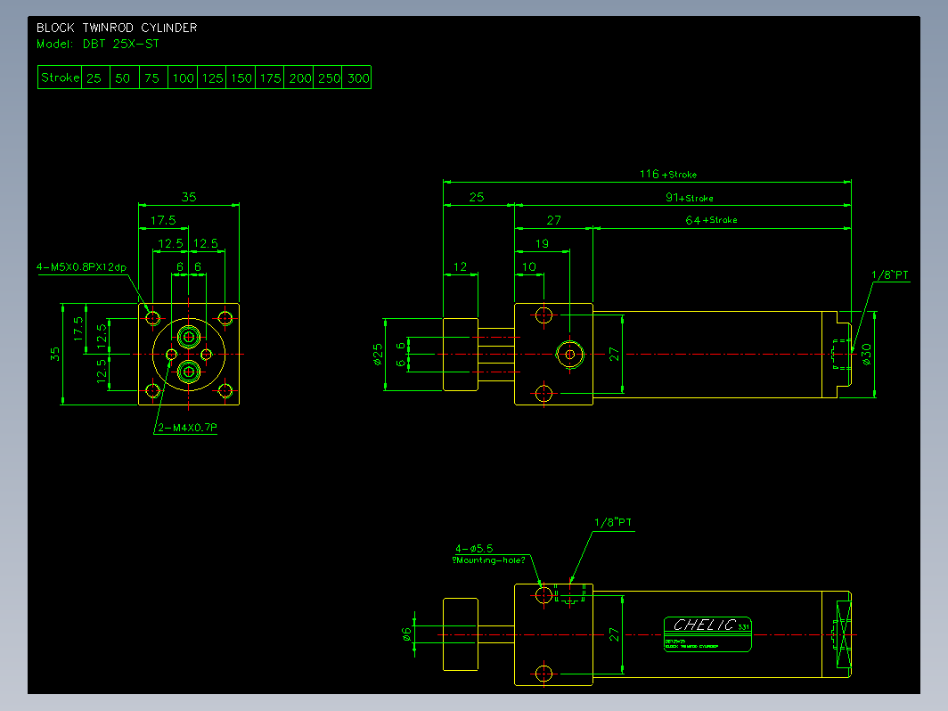 气缸 DBT25