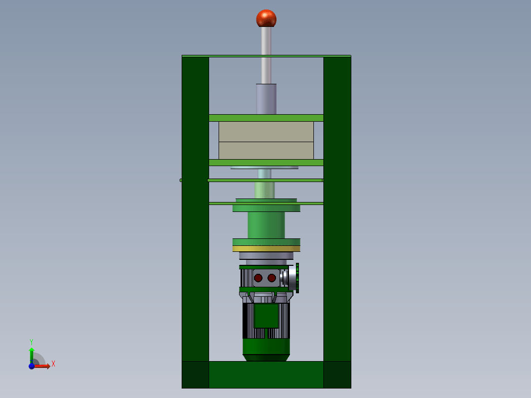 立式旋压机三维SW2017带参+CAD+说明书