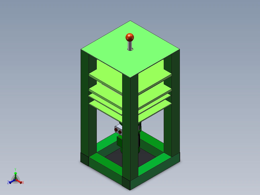 立式旋压机三维SW2017带参+CAD+说明书