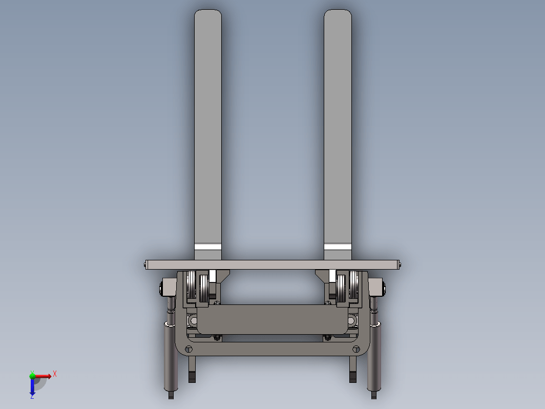 3t叉车门架系统设计三维SW2018带参+CAD+说明书