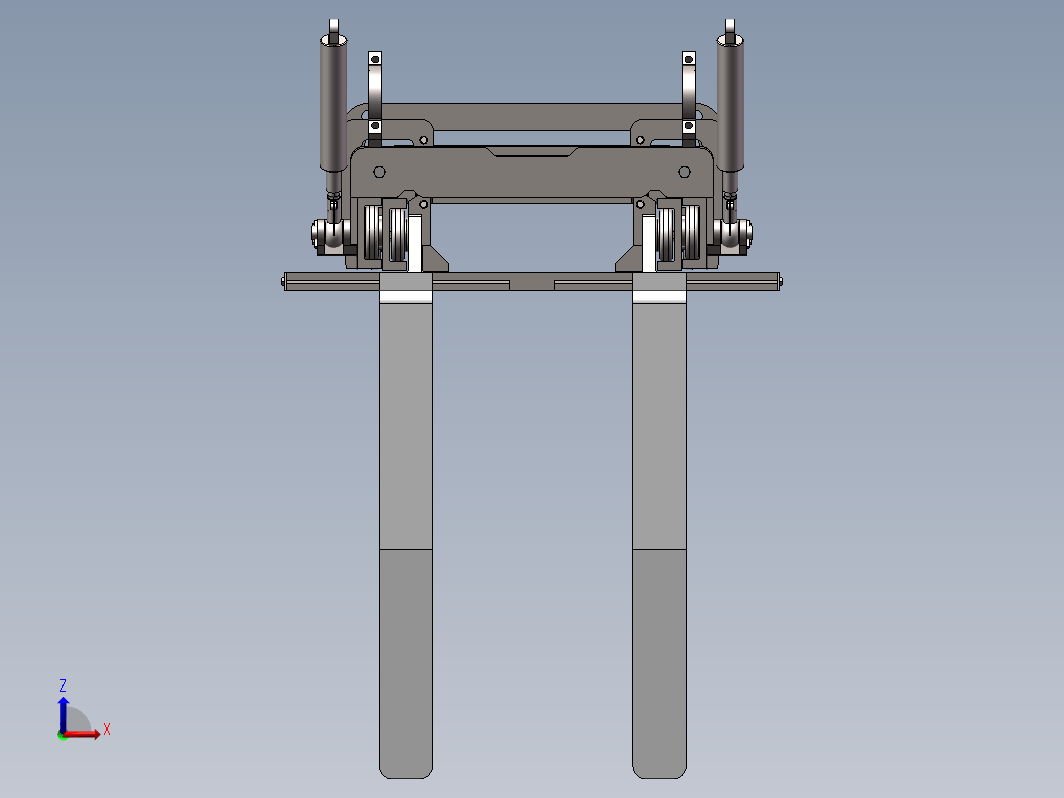 3t叉车门架系统设计三维SW2018带参+CAD+说明书