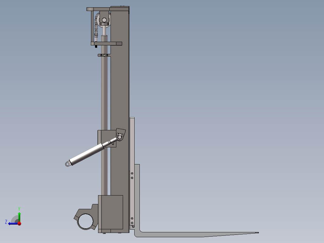 3t叉车门架系统设计三维SW2018带参+CAD+说明书