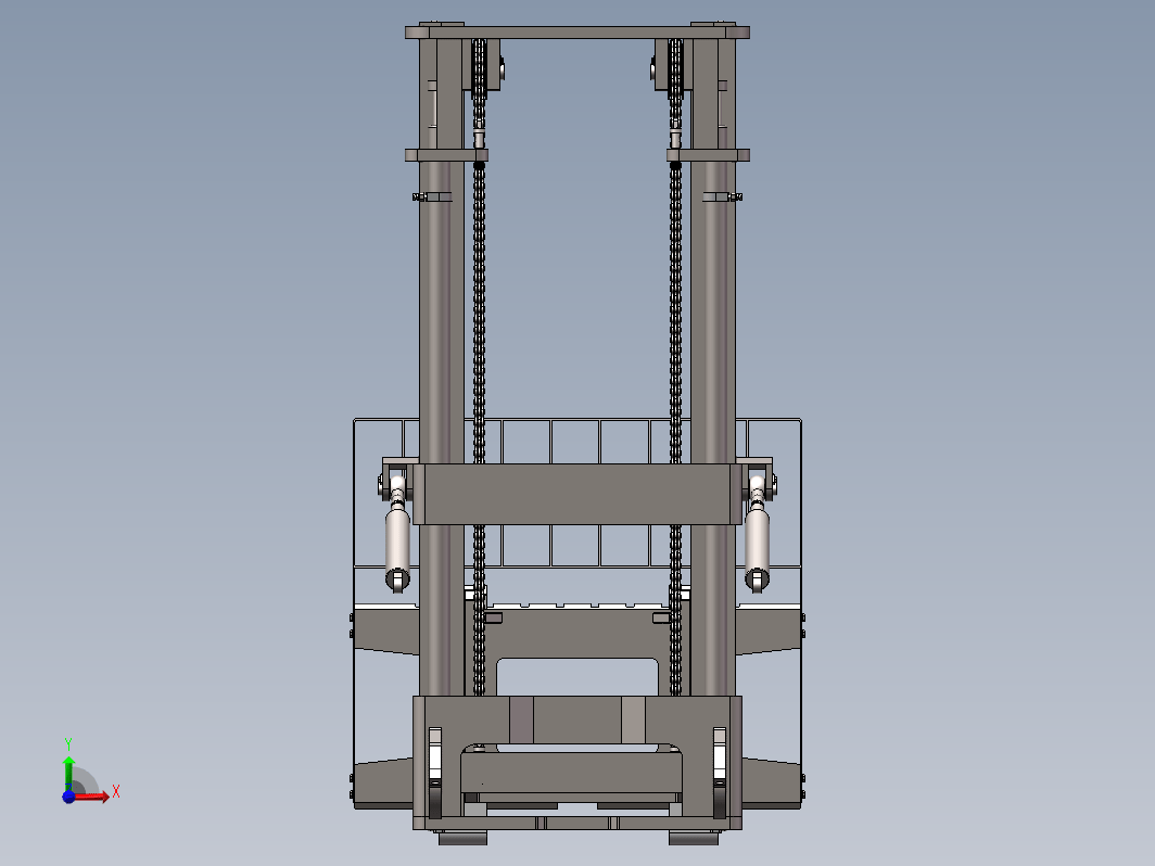 3t叉车门架系统设计三维SW2018带参+CAD+说明书